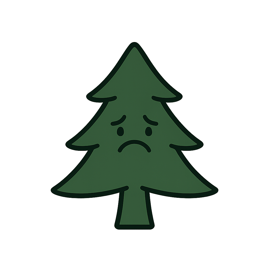Sad lonely evergreen
